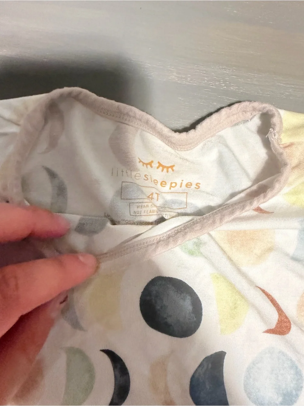 Little Sleepies Moon Phase Tee - Navy, Rust, Pale Yellow, Light Blue, Sage